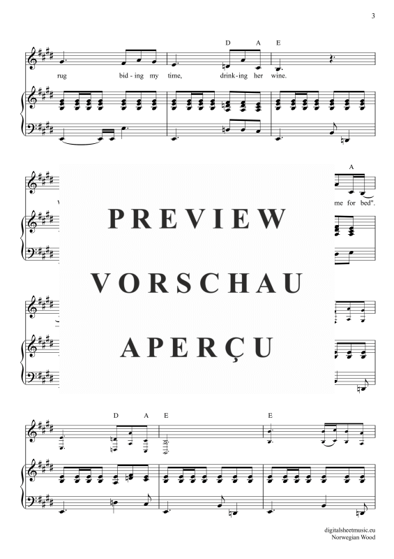 Produktgalerie: Seite 4 von 6 Norwegian Wood, Beatles, The, Gesang mit Klavierbegleitung