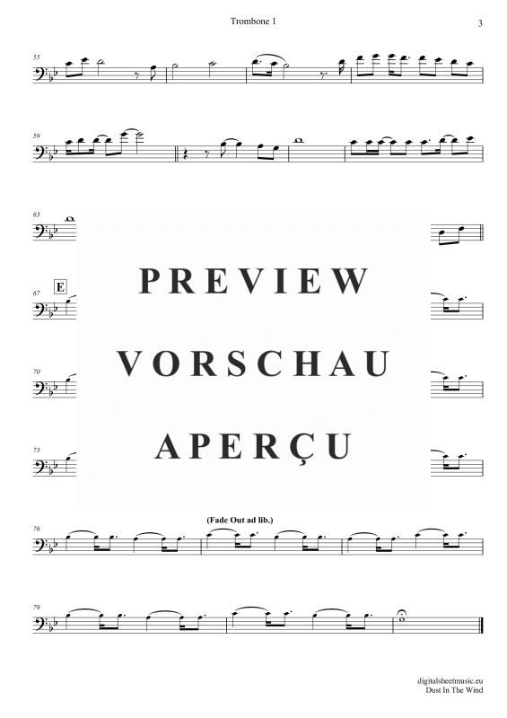 Product gallery: Page 10 of 11 Dust In The Wind, Kansas, (Trombone Trio + Piano)