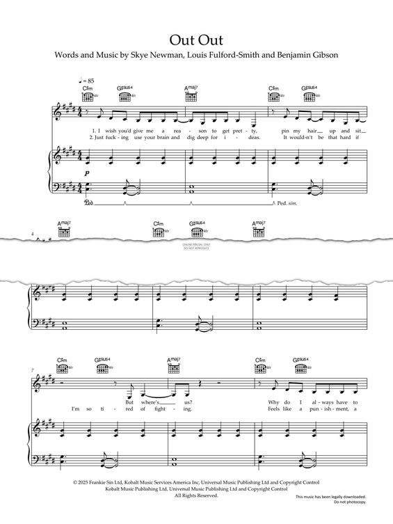 Produktgalerie: Seite 1 von 1 Out Out, Skye Newman, Gesang, Gitarre, Klavier