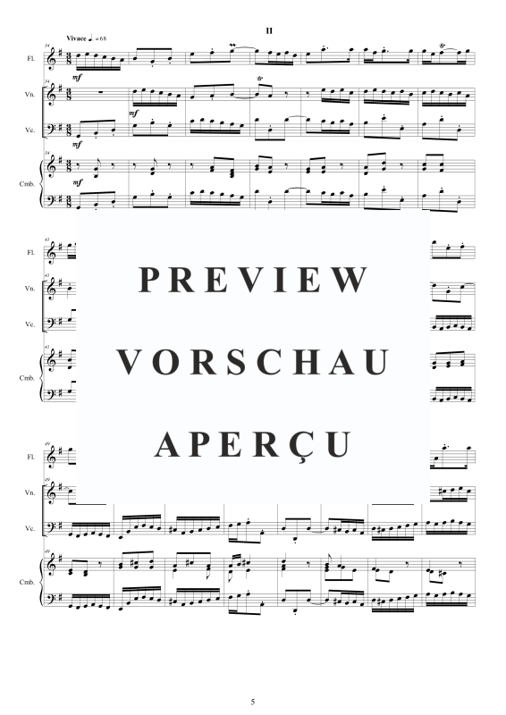 Product gallery: Page 6 of 11 Trio Sonate in G-Dur BWV 1038, , Flute, Violin, Violoncello and Harpsichord/Piano and Harpsichord