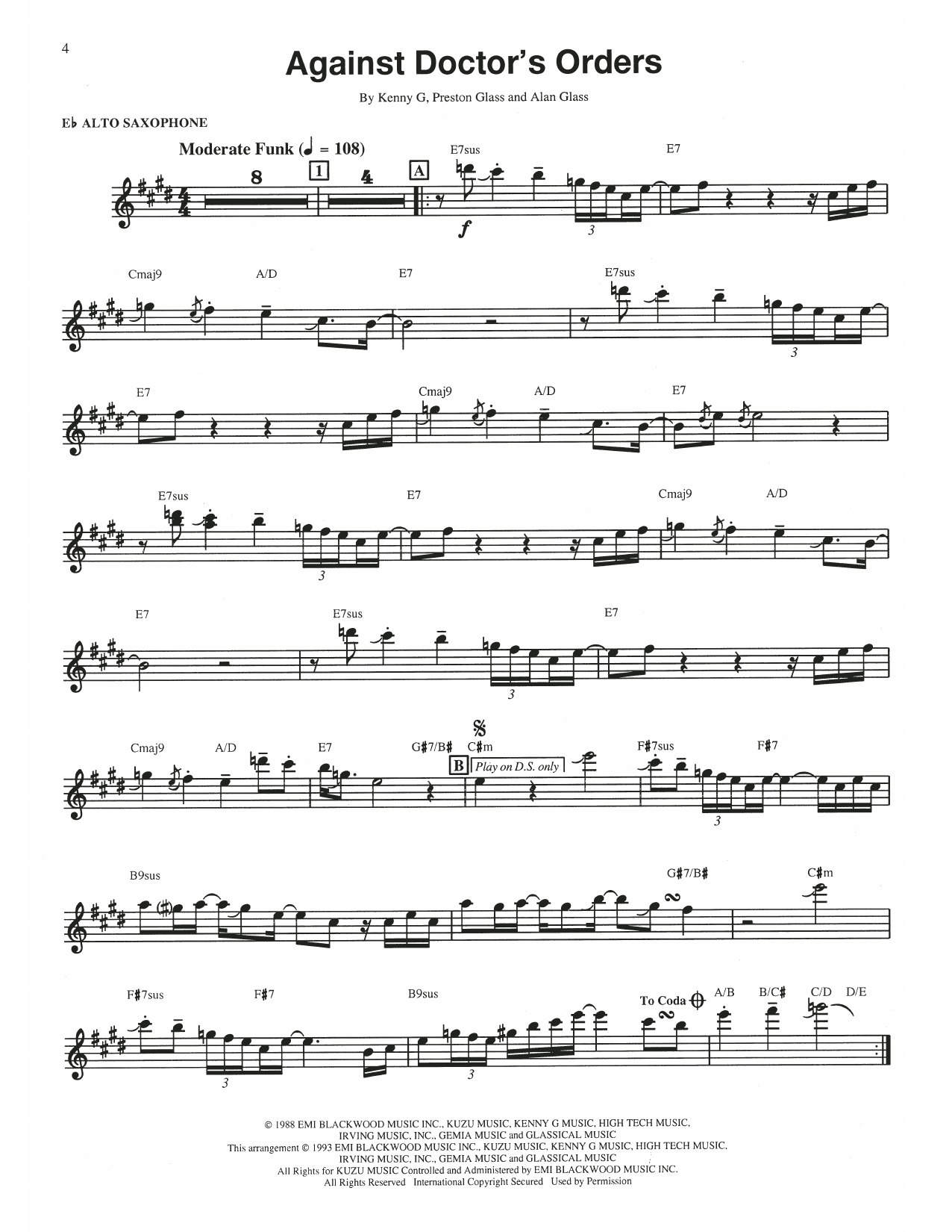 Product gallery: Page 1 of 1 Against Doctor's Orders, Kenny G