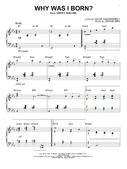 Produktbild zu: Why Was I Born? [Jazz version] (arr. Brent Edstrom)