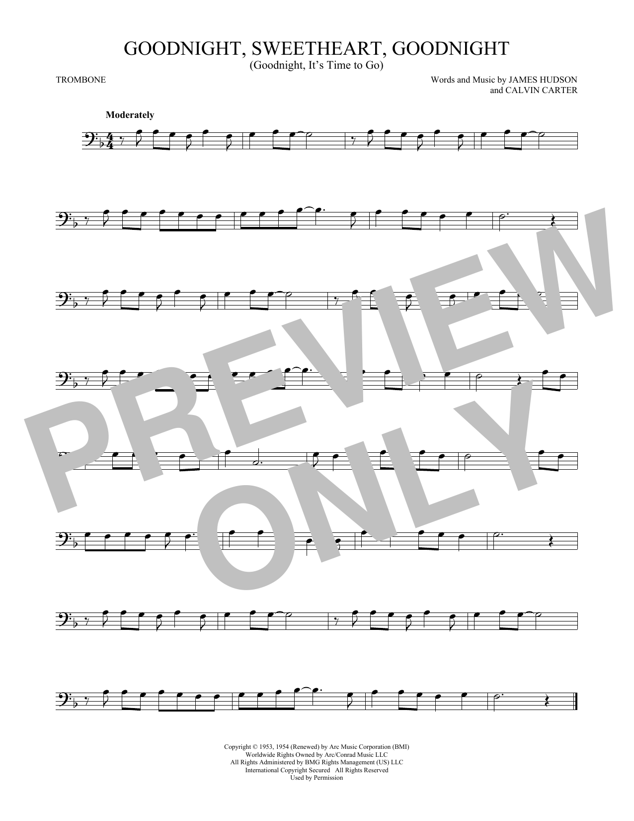 Product gallery: Page 1 of 1 Goodnight, Sweetheart, Goodnight (Goodnight, It's Time To Go), James Hudson & Calvin Carter