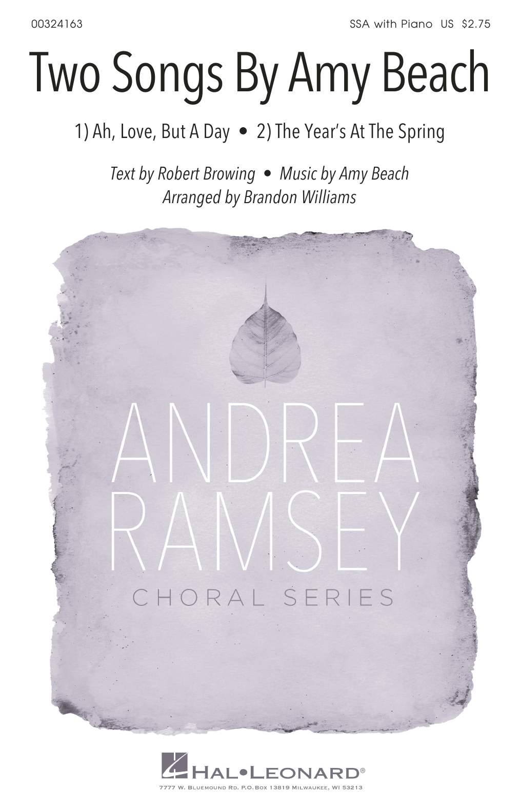Produktgalerie: Seite 1 von 1 Two Songs By Amy Beach (Ah, Love, But A Day and The Year's At The Spring) (arr. Brandon Williams), Robert Browing and Amy Beach, Chor
