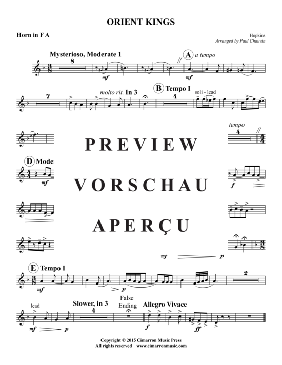 Produktgalerie: Seite 9 von 16 Orient Kings , , (Doppel Blechbläserquintett)