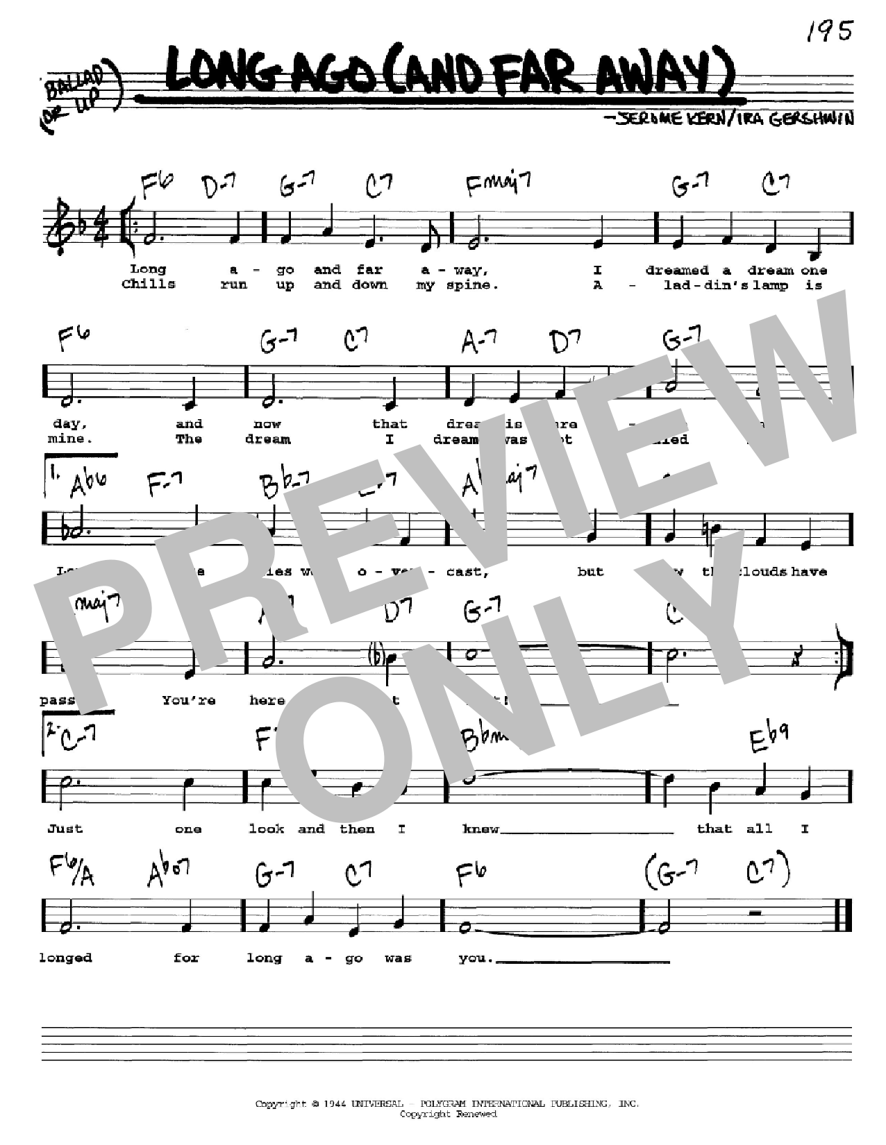Produktbild zu: Long Ago (And Far Away)