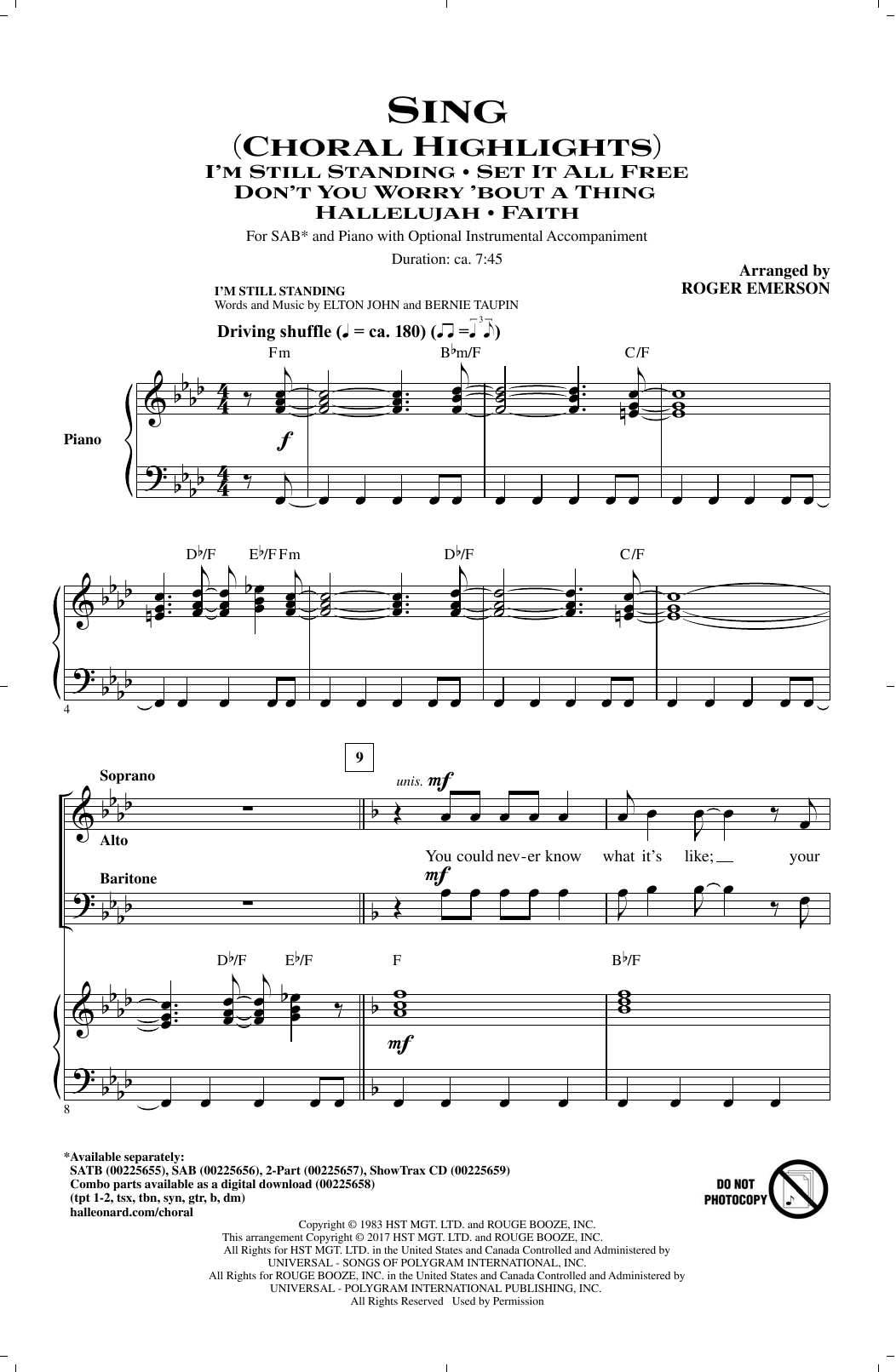 Product picture to: Sing (Choral Highlights)