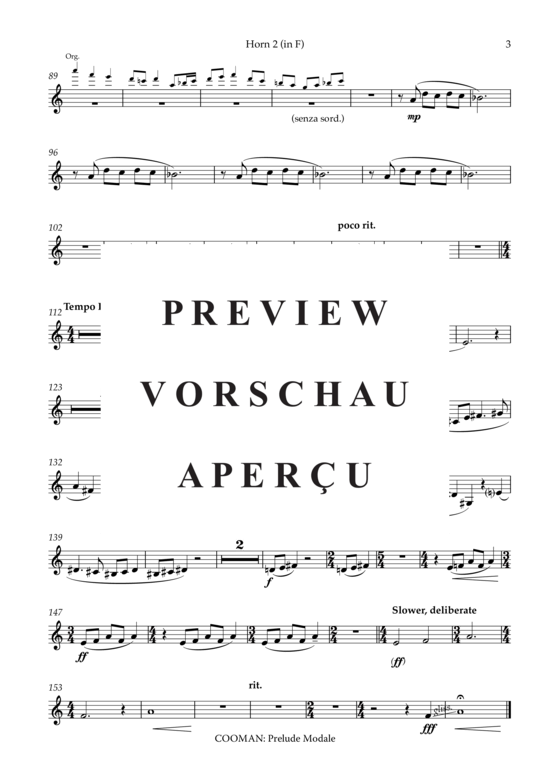 Product gallery: Page 17 of 17 Prelude Modale , , (Trio for two horns + organ)