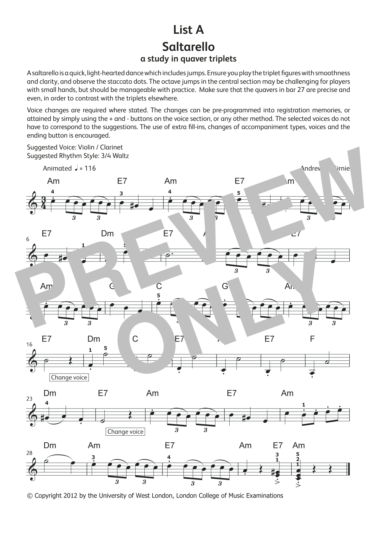 Produktgalerie: Seite 1 von 1 Saltarello (from LCME Electronic Keyboard Grade 2 List A), Andrew McBirnie, Klavier