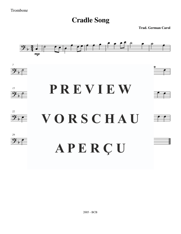 Produktgalerie: Seite 10 von 11 Cradle Song, , Blechbläser Quintett