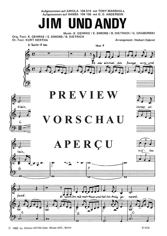 Produktgalerie: Seite 4 von 5 Jim und Andy, Anderson, 	G.G., Klavier und Gesang