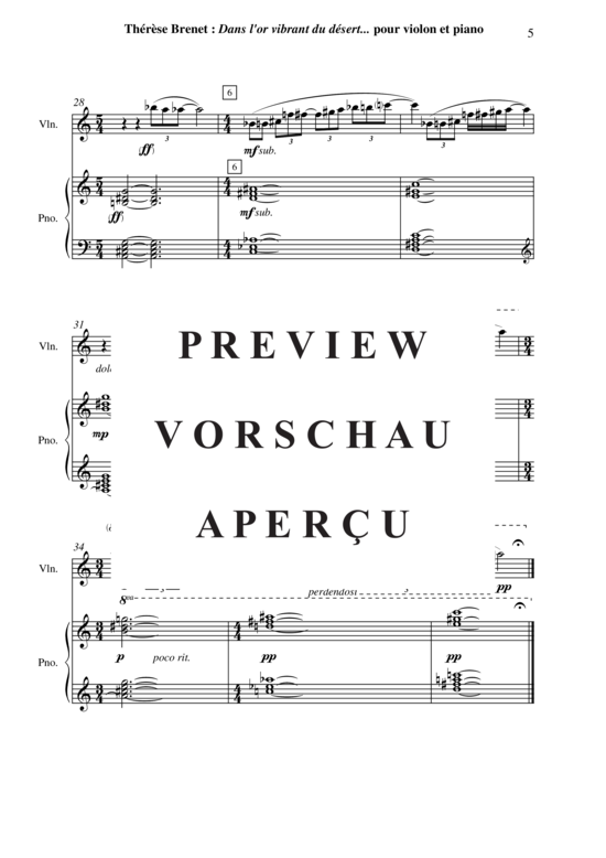 Product gallery: Page 6 of 9 Dans L'or Vibrant du désert , , (Klavier & Violin)
