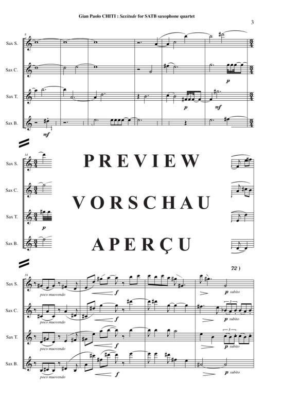 Product gallery: Page 4 of 21 Saxitude , , (Saxophone Quartet SATB)