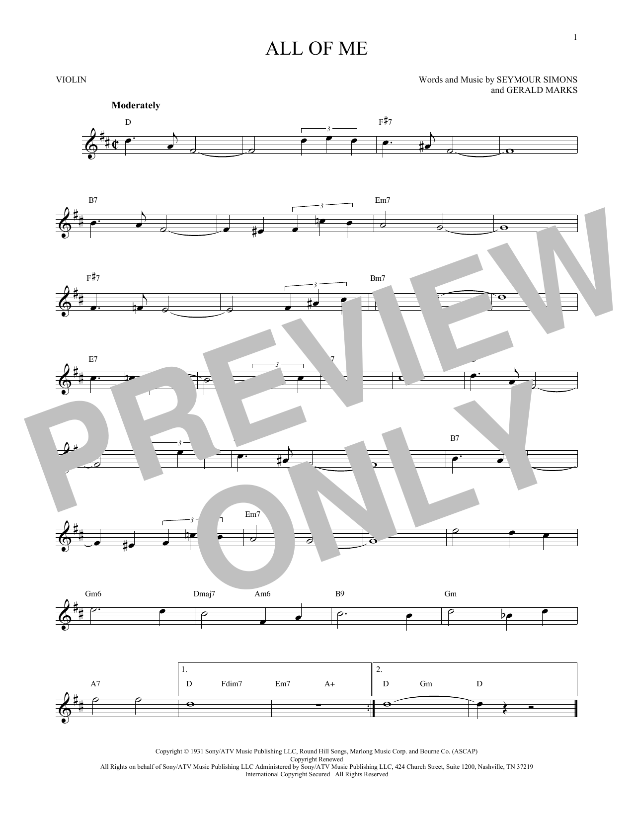 Product gallery: Page 1 of 1 All Of Me, Gerald Marks