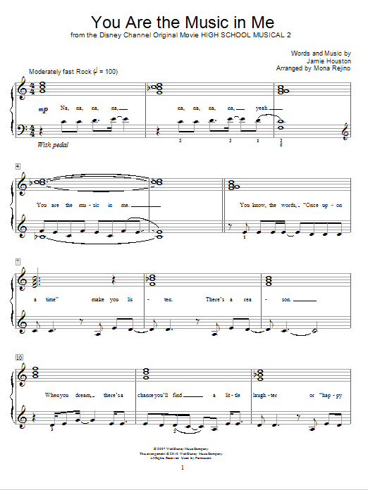 Product picture to: You Are The Music In Me (from High School Musical 2) (arr. Mona Rejino)