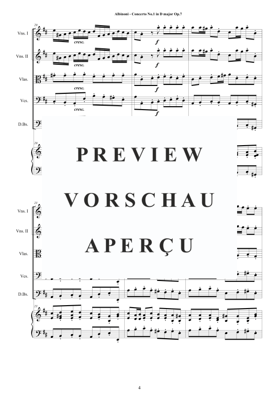 Product gallery: Page 5 of 11 Concerto No.1 in D-Dur Op.7, , String Ensemble and Harpsichord