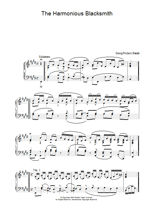 Product gallery: Page 1 of 1 The Harmonious Blacksmith, George Frideric Handel