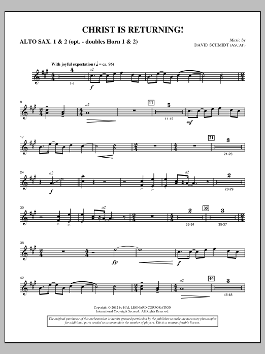 Product picture to: Christ Is Returning! - Alto Sax 1,2