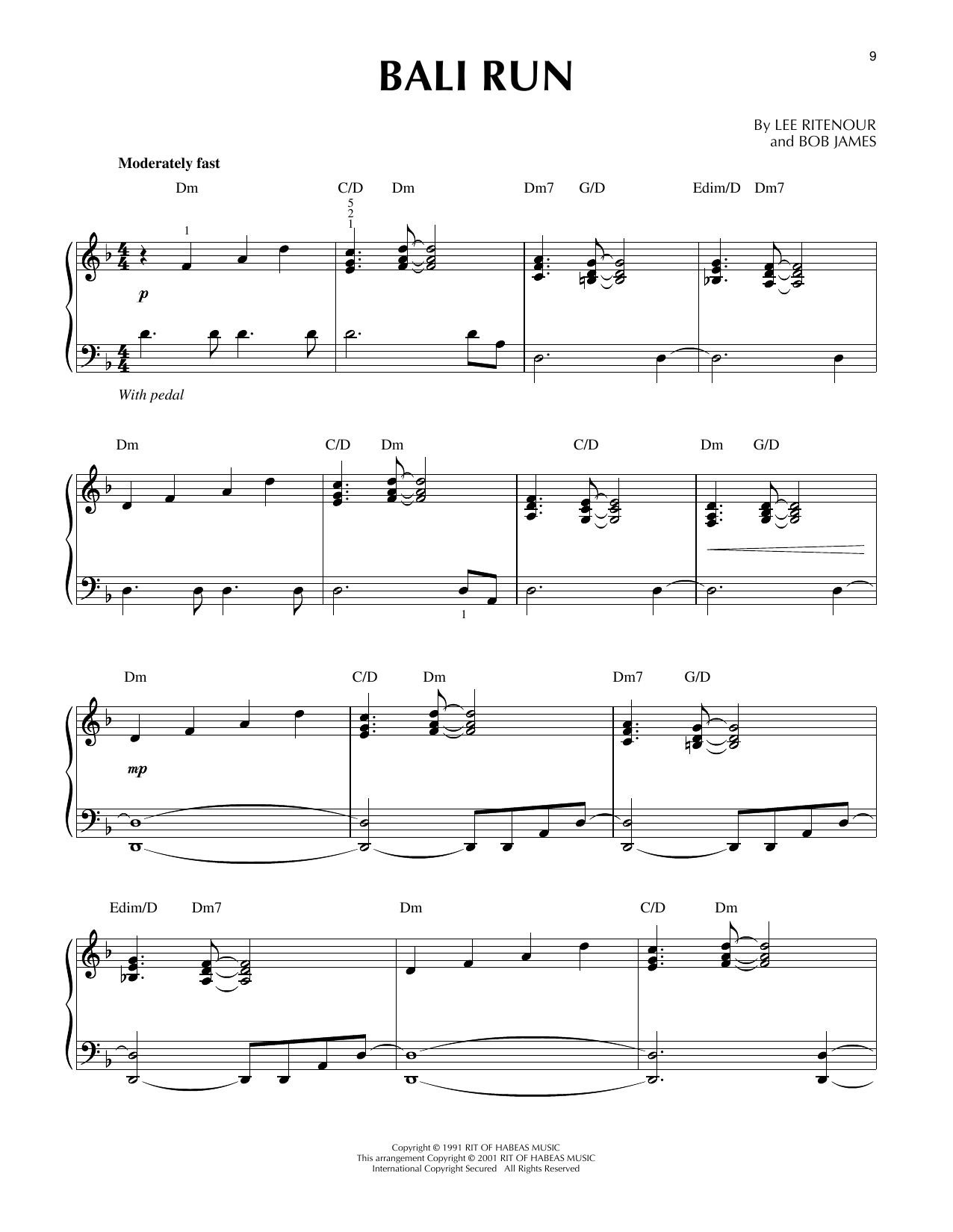 Produktgalerie: Seite 1 von 1 Bali Run (arr. Larry Moore), Fourplay, Klavier