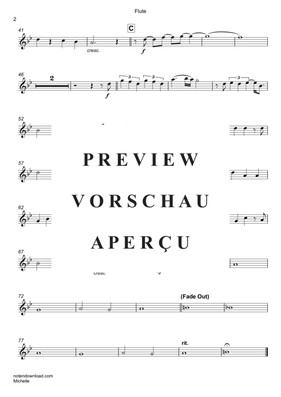 Produktgalerie: Seite 7 von 17 Michelle , Beatles, The, (Holzbläser Quintett)