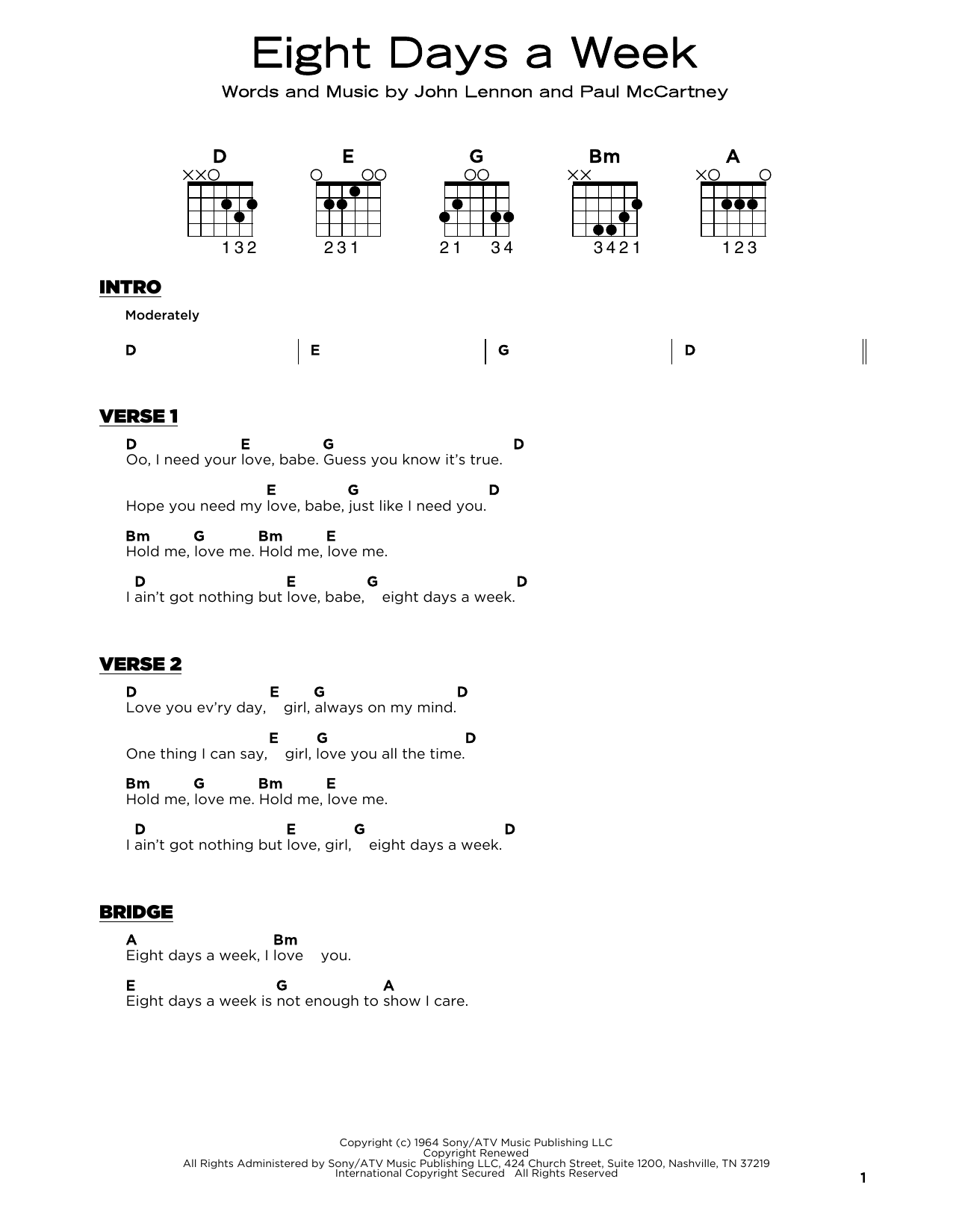 Produktbild zu: Eight Days A Week