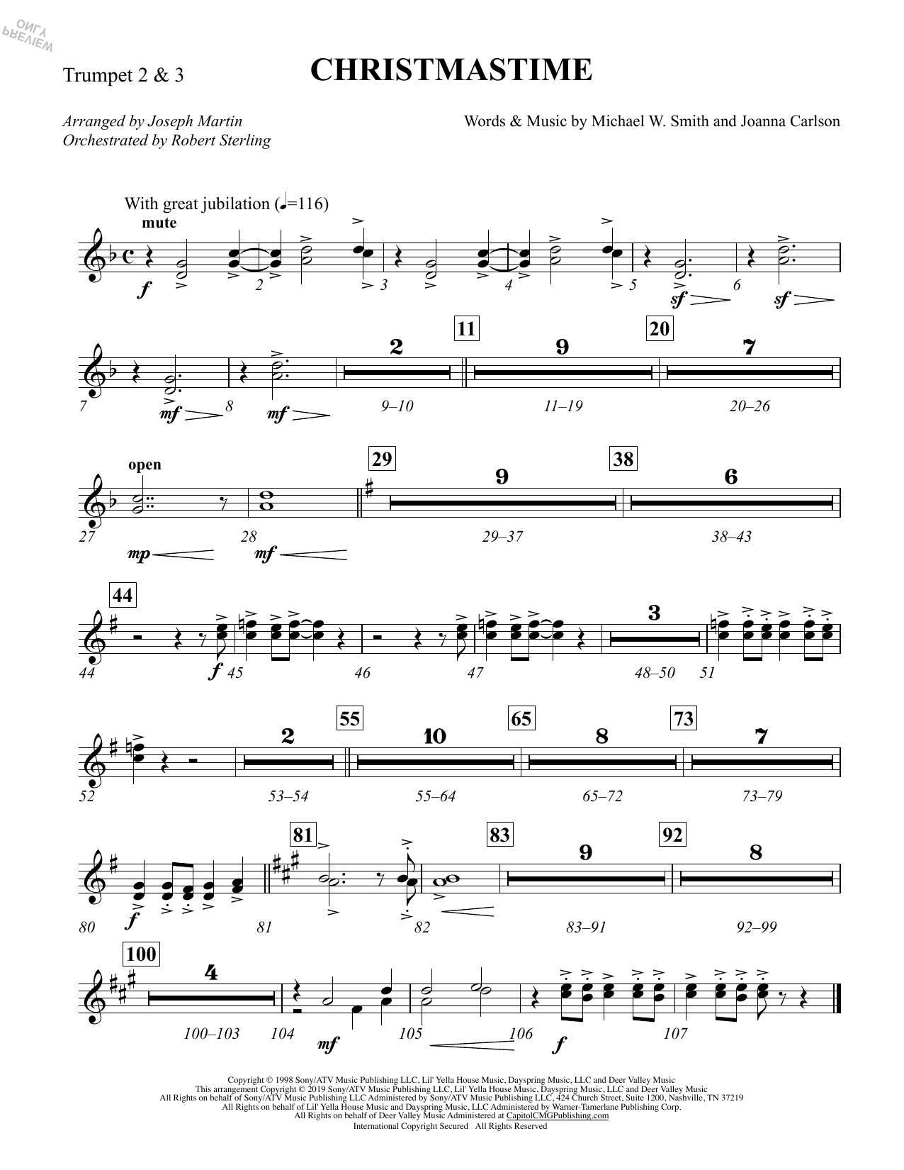 Product picture to: Christmastime (arr. Joseph M. Martin) - Bb Trumpet 2,3