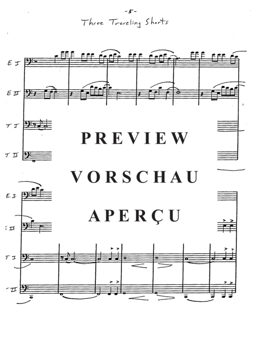 Product gallery: Page 7 of 21 Three Traveling Shorts , , (Tuba Quartett EETT)