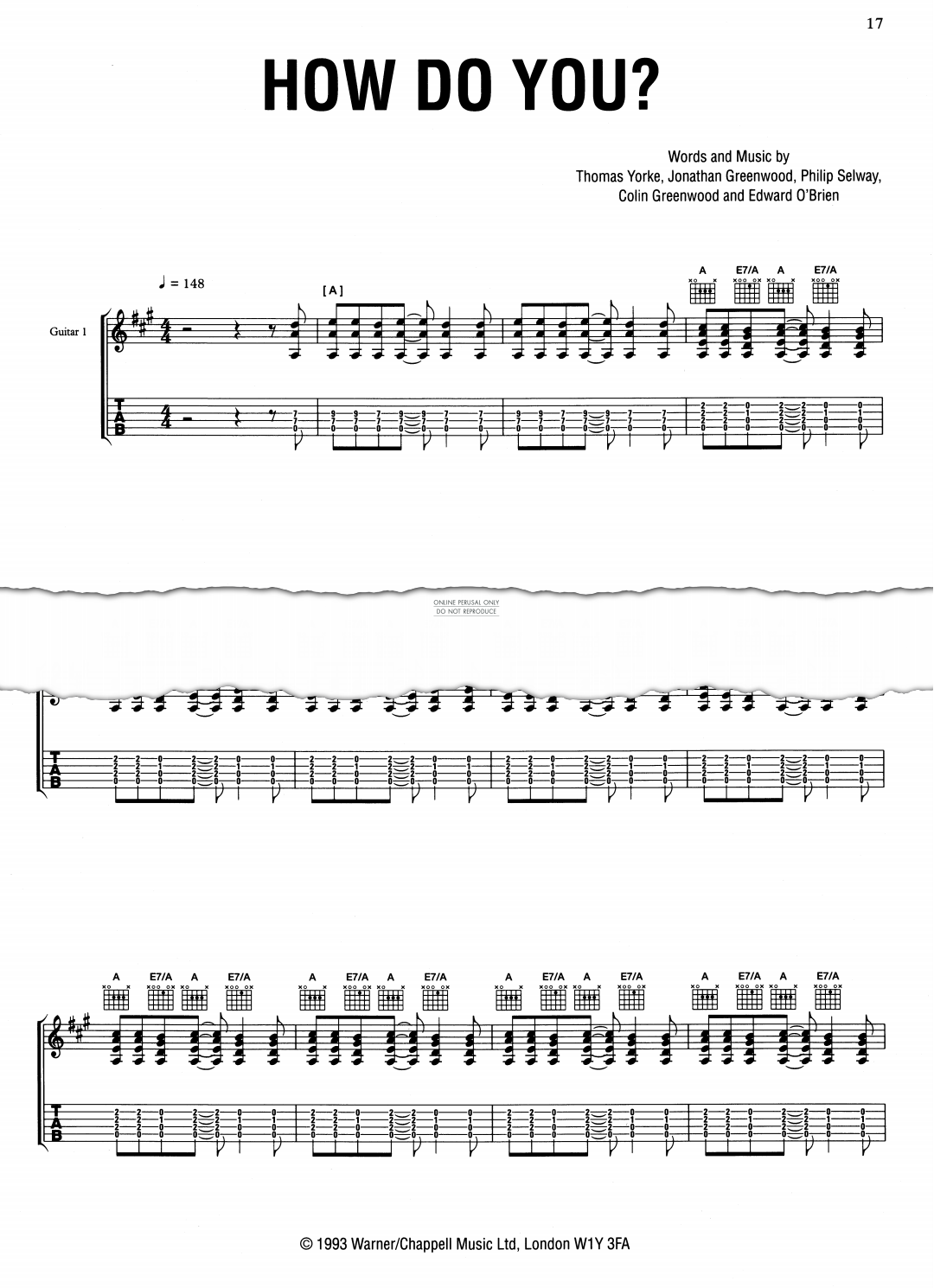Produktgalerie: Seite 1 von 1 How Do You, Radiohead, Gesang, Gitarre