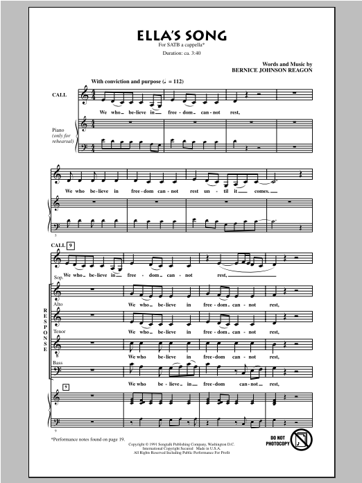 Produktbild zu: Ella's Song