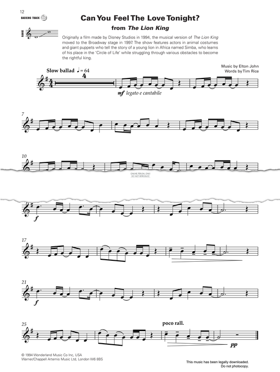 Product gallery: Page 1 of 1 Can You Feel The Love Tonight (from "The Lion King"), Elton John