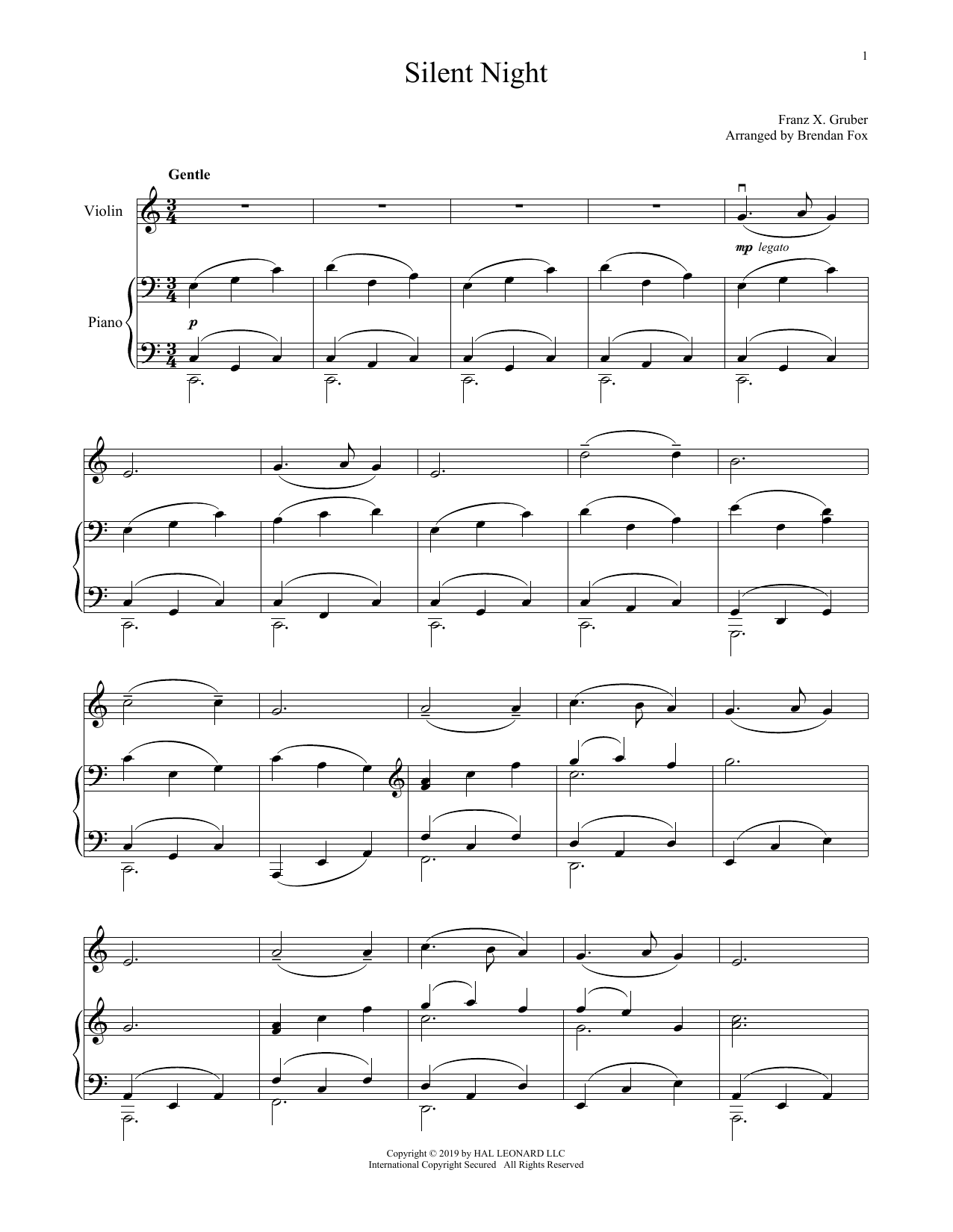 Product gallery: Page 1 of 1 Silent Night, Franz Gruber