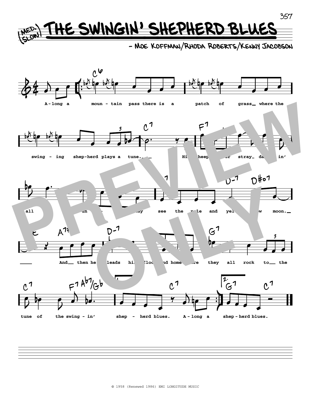 Produktbild zu: The Swingin' Shepherd Blues (High Voice)