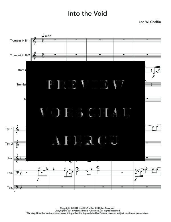 Produktgalerie: Seite 5 von 11 Into the Void, , (Blechbläser Quintett)