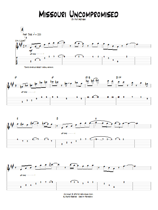 Product gallery: Page 1 of 1 Missouri Uncompromised, Pat Metheny