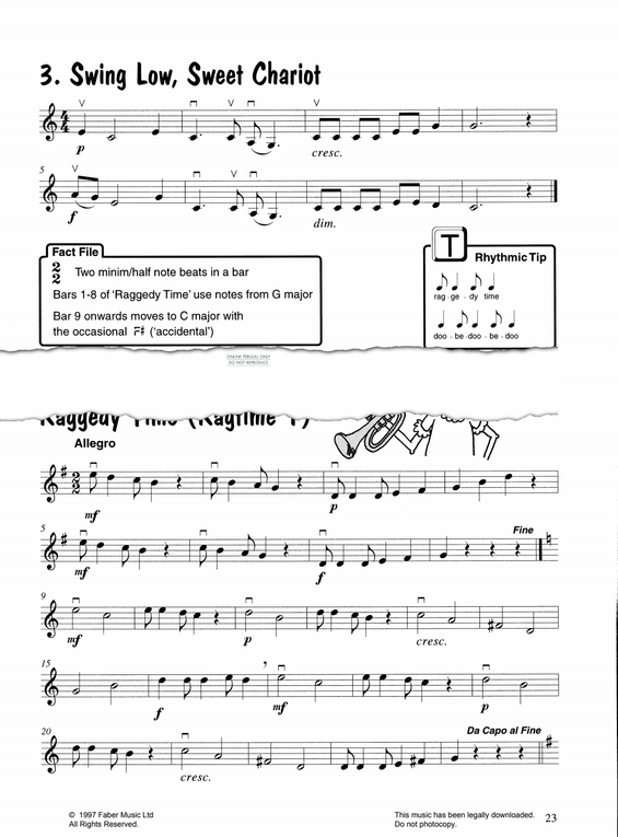 Product gallery: Page 1 of 1 Swing Low, Sweet Chariot/Raggedy Time (Ragtime 1), 