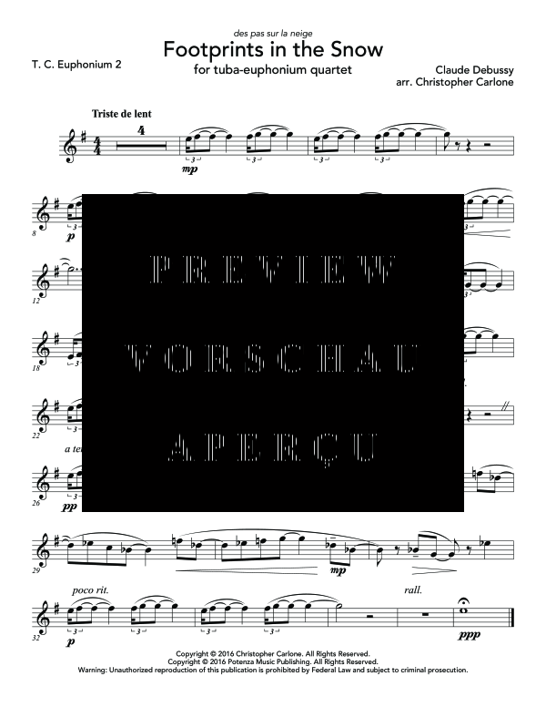 Product gallery: Page 11 of 11 Footprints in the Snow, , (Tuba Quartett EETT)