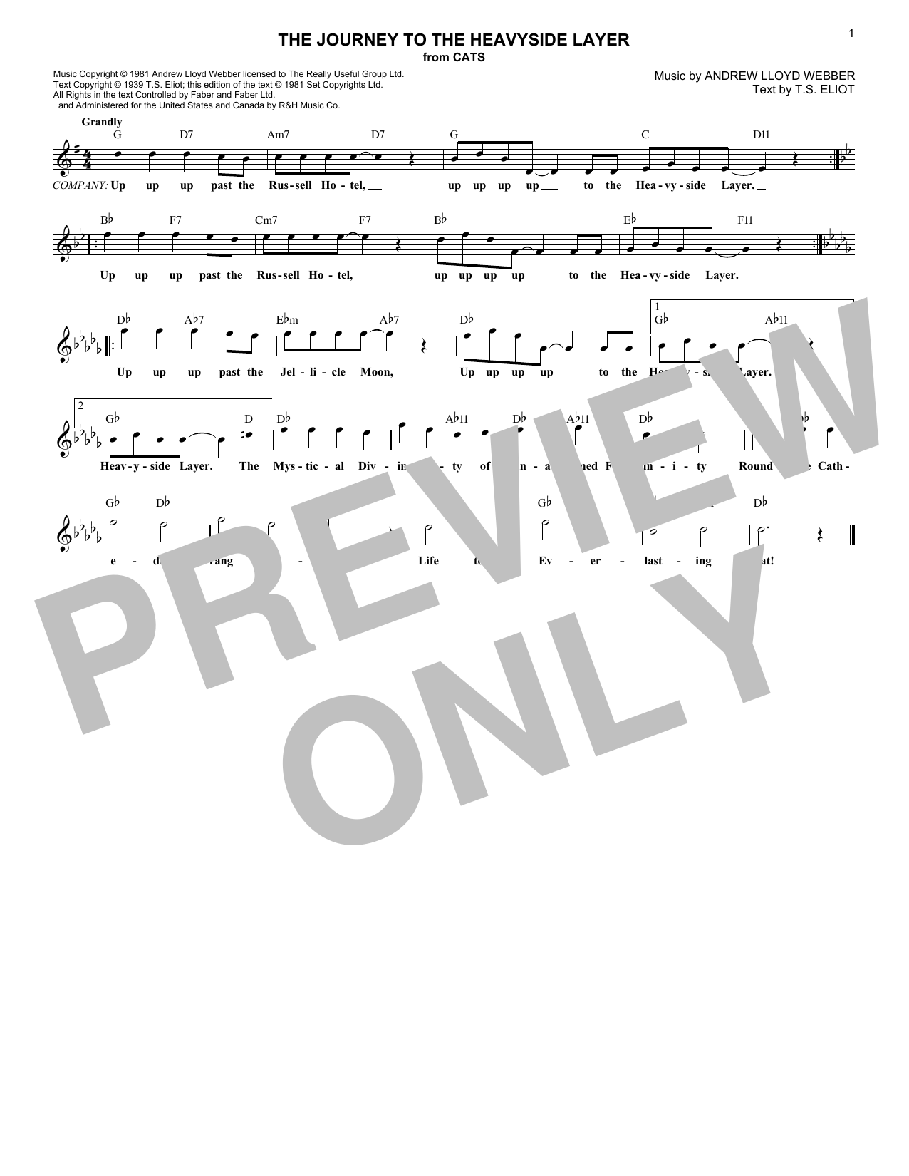 Produktbild zu: The Journey To The Heavyside Layer (from Cats)