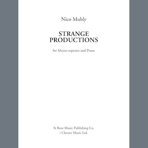 cover: Strange Productions, Nico Muhly, Gesang, Klavier