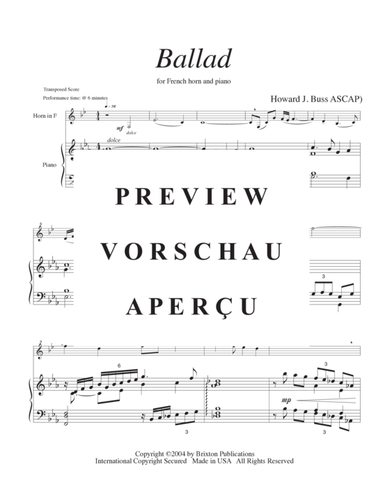 gallery: Ballad , , (Horn und Klavier)