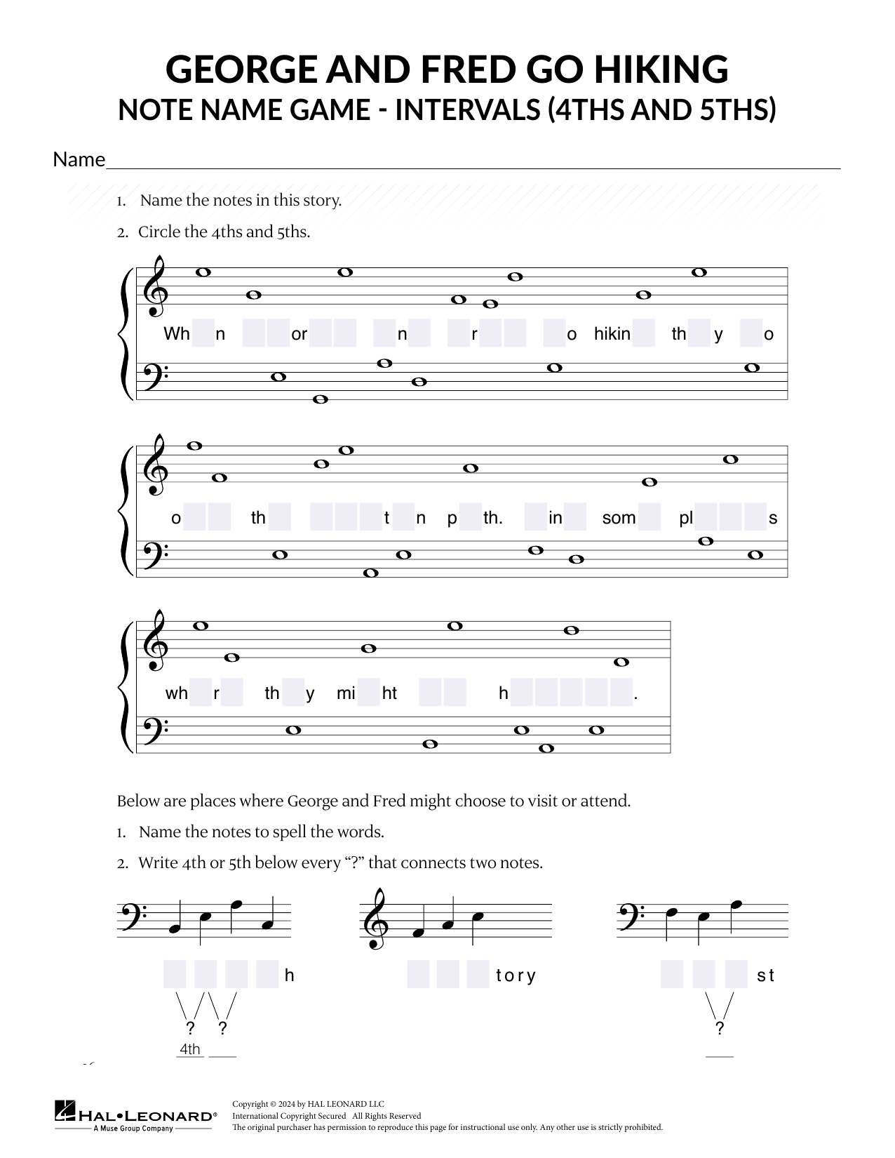 Product gallery: Page 1 of 1 Intervals - 4ths and 5ths, Karen Harrington