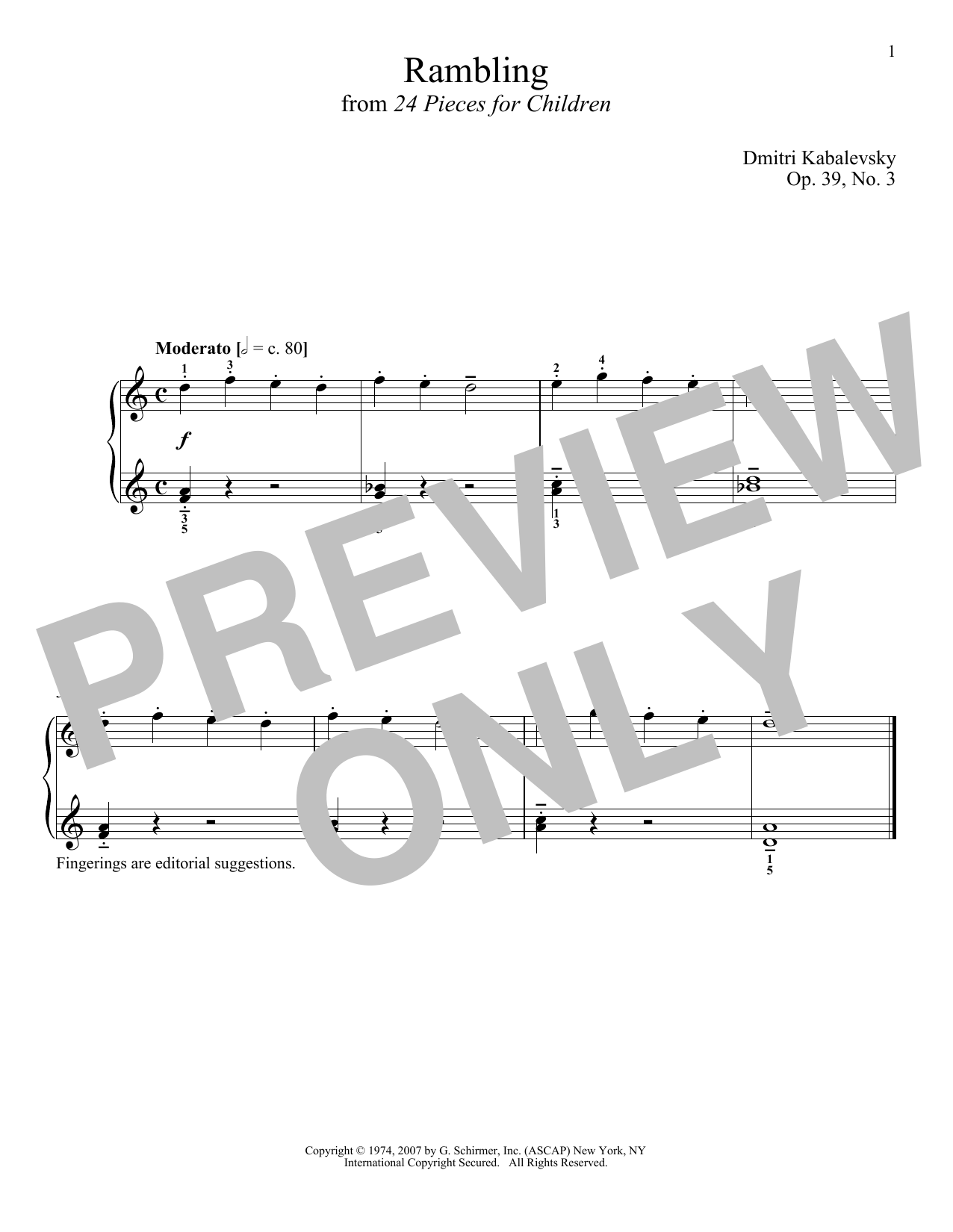 Produktbild zu: Rambling, Op. 39, No. 3