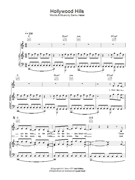 Produktgalerie: Seite 1 von 1 Hollywood Hills, Sunrise Avenue, Gesang, Klavier
