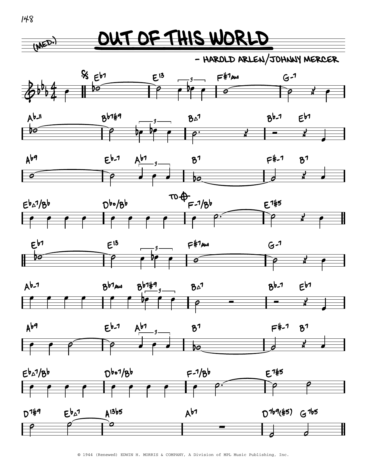 Product picture to: Out Of This World (arr. David Hazeltine)