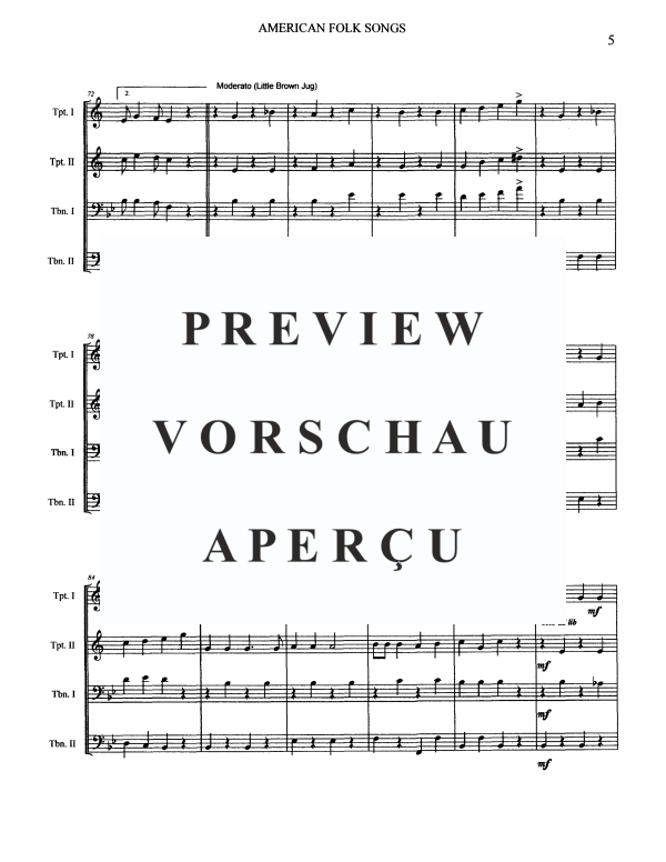 Produktgalerie: Seite 7 von 11 American Folk Songs, , Blechbläser Quartett