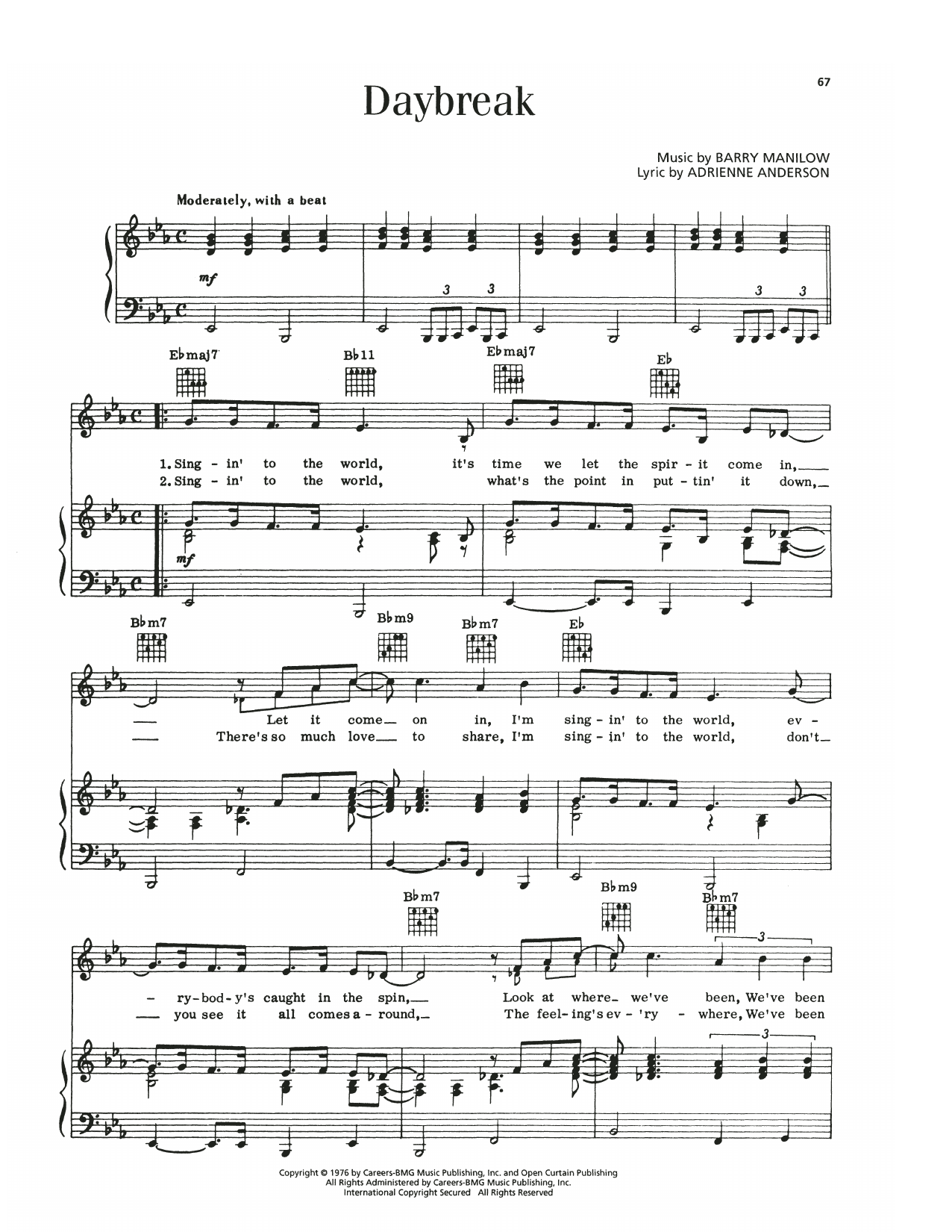 Produktbild zu:  Daybreak - Barry Manilow