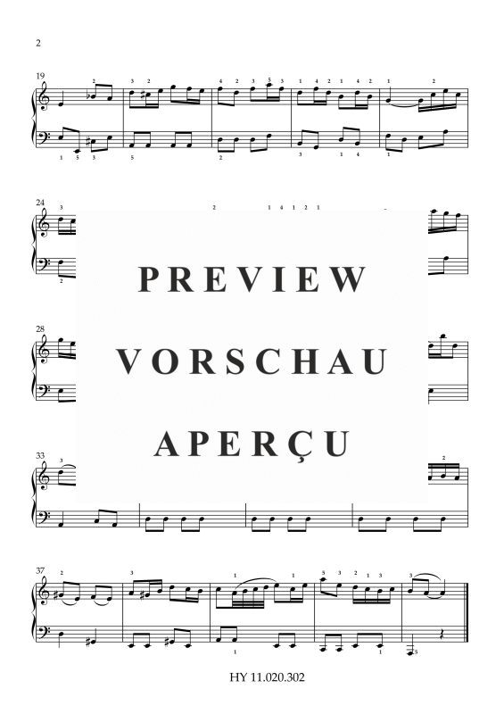 Product gallery: Page 3 of 3 Badinerie - aus der Suite h-moll für Flöte und Streicher BWV 1067, , Piano Solo