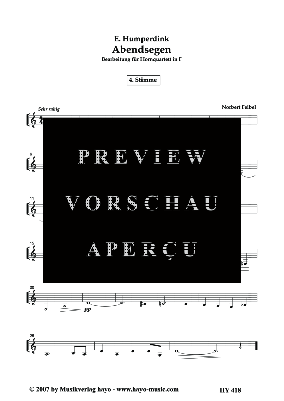 gallery: Abendsegen, , (Horn Quartett)