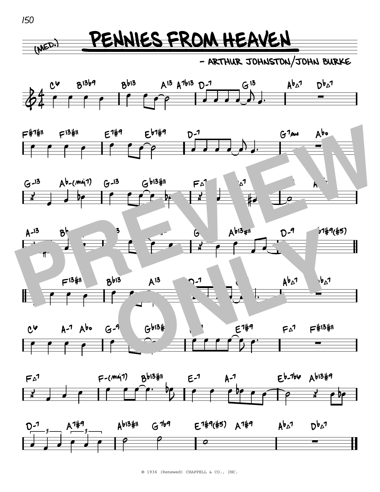 Product gallery: Page 1 of 1 Pennies From Heaven (arr. David Hazeltine), Bing Crosby