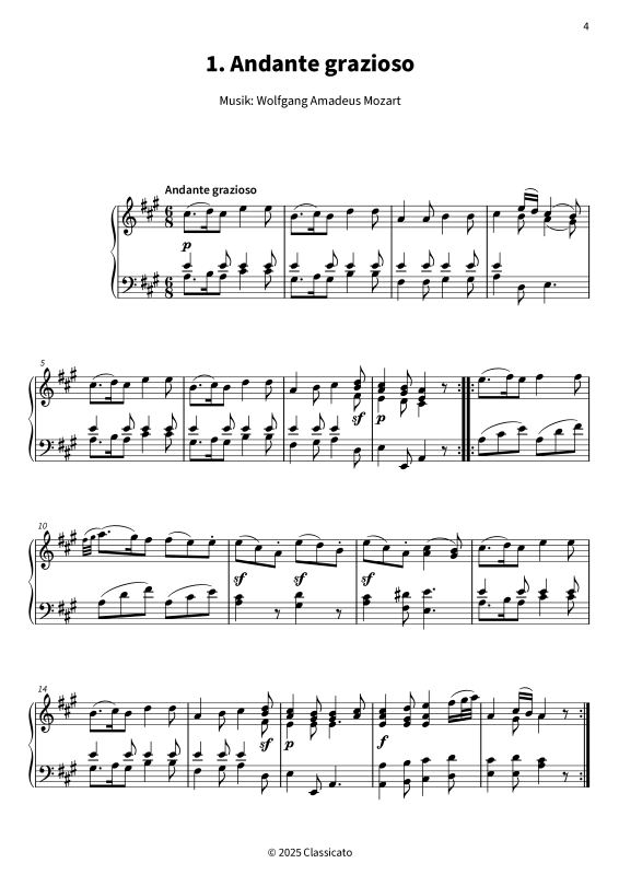 Produktgalerie: Seite 1 von 11 Klaviersonate Nr. 11, KV 331, , Klavier Solo