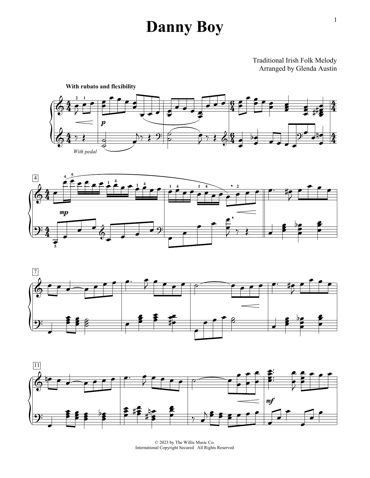 Product picture to: Danny Boy (arr. Glenda Austin)